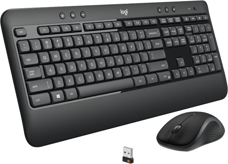 Photo 1 of 
Logitech MK540 Advanced Wireless Keyboard and Mouse Combo for Windows, 2.4 GHz Unifying USB-Receiver, Multimedia Hotkeys, 3-Year Battery Life, for PC, Laptop