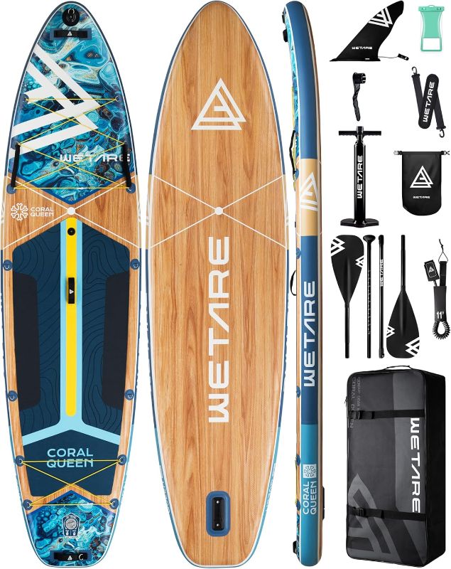 Photo 1 of ***USED - LIKELY MISSING PARTS - UNABLE TO CHECK FOR LEAKS***
11'6"x35" Inflatable Paddle Board, 450lbs Extra Wide Stand Up Sup Board for Adults, Blow Up Paddleboard Kayak Non-Slip Stable Deck Boat for Yoga Fishing Surf