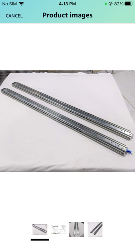 Photo 1 of 1 Pair 48" Full Extension 500 LB Capacity Drawer Slides Roller Balls Lock in/Out Triggers on one Slide