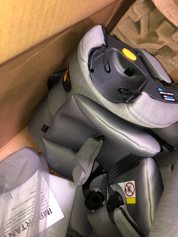 Photo 5 of (used/needs cleaning only) Chicco OneFit™ ClearTex® Slim All-in-One Car Seat, Rear-Facing Seat for Infants 5-40 lbs., Forward-Facing Car Seat 25-65 lbs., Booster 40-100 lbs., Convertible Car Seat | Drift/Gray 