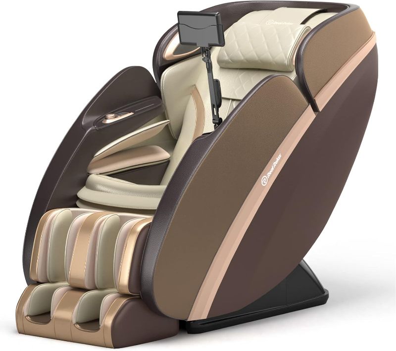 Photo 1 of **SEE NOTES**Real Relax 4D Massage Chair, SL Track Full Body Zero Gravity Shiatsu Massage Recliner with AI Care, Voice Control, Heating, PS6500 Champaign Gold