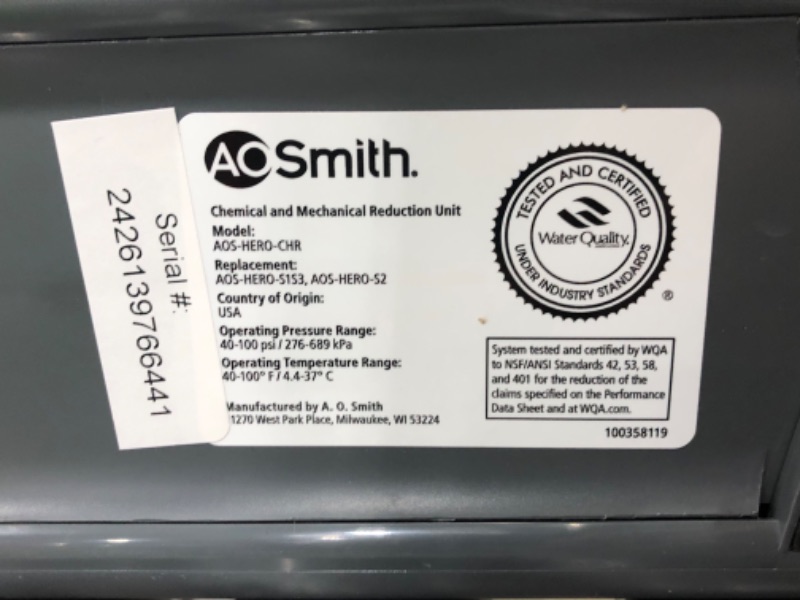 Photo 3 of AO Smith High-Efficiency Reverse Osmosis with SmartFlow™ Technology - Under Sink RO Water Filtration System w/Faucet & Compact Tank- Filters Chlorine & Other Contaminants - Chrome - AOS-HERO-CHR