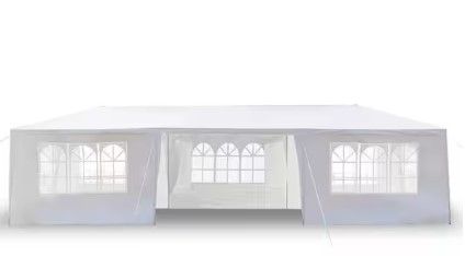 Photo 1 of 10 ft. x 30 ft. White Party Wedding Tent Canopy 7 Sidewall
