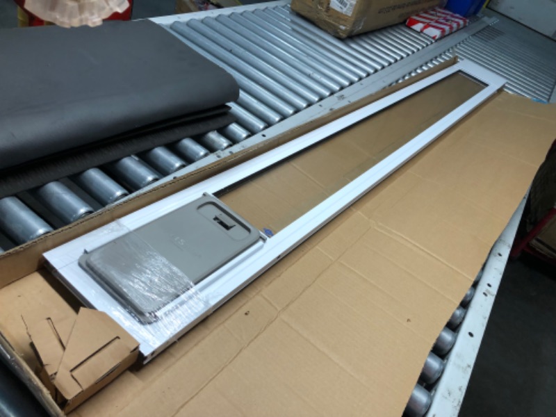 Photo 5 of ***USED // UNKNOWN IF MISSING PARTS*** 
PetSafe 1-Piece Sliding Glass Pet Door for Dogs & Cats - Adjustable Height 75 7/8" to 80 11/16"- Small, White, No-Cut Install, Aluminum Patio Panel Insert, Great for Renters or Seasonal Installation 1-Piece Sliding 