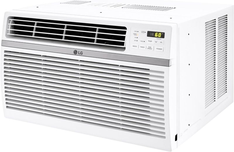 Photo 1 of **SEE NOTES**LG 10,000 BTU Window Air Conditioner, 115V, Cools 450 Sq.Ft. for Bedroom, Living Room, Apartment, Quiet Operation, Electronic Control with Remote, 3 Cooling & Fan Speeds, Auto Restart, White
