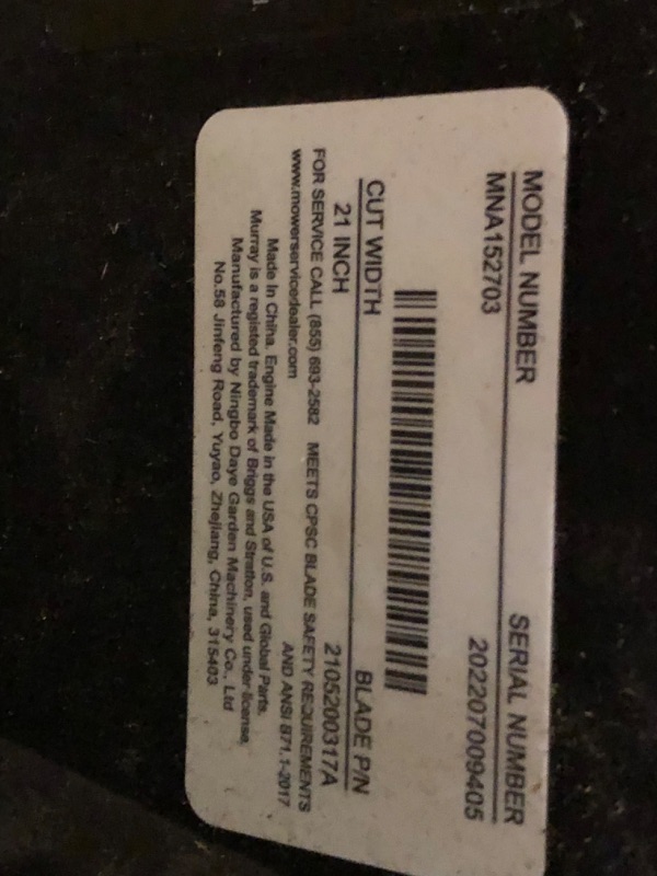 Photo 4 of ***MAJOR DAMAGE - FRONT WHEEL AND AXLE BROKEN - SEE PICTURES***
21 in. 140 Cc Briggs and Stratton Walk Behind Gas Push Lawn Mower with Height Adjustment and Prime 'N Pull Start
