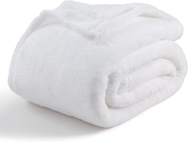 Photo 1 of ***USED*** Berkshire Blanket Classic Extra-Fluffy™ Plush Blanket, King Size Bed Blanket, Soft Fuzzy Fluffy Long Hair Blanket for Couch Sofa Bed, True White, 90x108 Inches