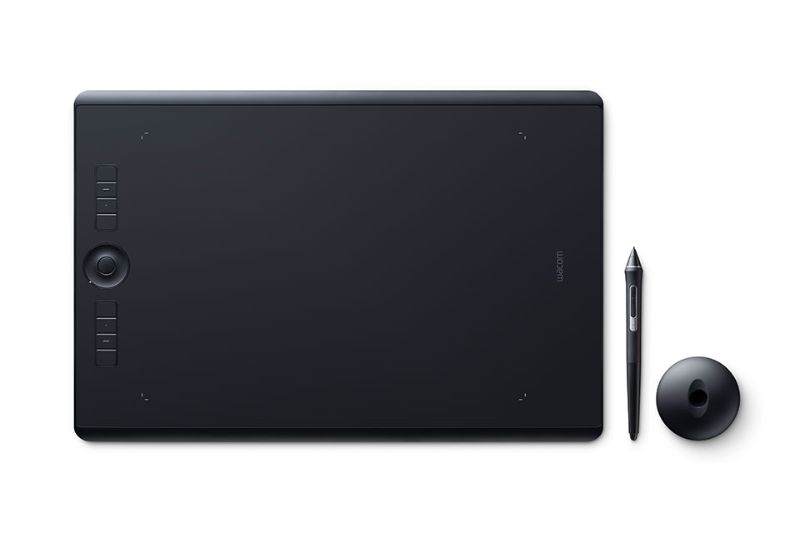 Photo 1 of **OPENED TO VERIFY CONTENTS AND TEST ON/OFF POWER BUTTON**
Wacom - Intuos Pro Pen Drawing Tablet (Medium) - Black
