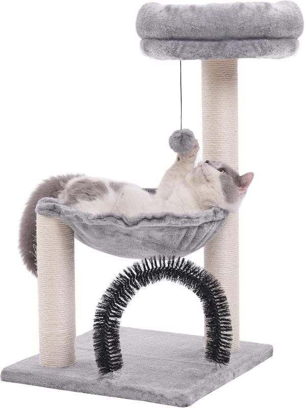 Photo 1 of 
Hoopet cat Tree Tower,cat Scratching Post for Indoor Cats,Featuring with Super Cozy Perch,Cat Self Groomer and Interactive Dangling Ball Great for Kittens.