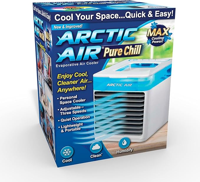 Photo 1 of Arctic Air Pure Chill Evaporative Air Cooler By Ontel - Powerful 3-Speed Personal Space Cooler, Quiet, Lightweight And Portable For Bedroom, Office, Living Room