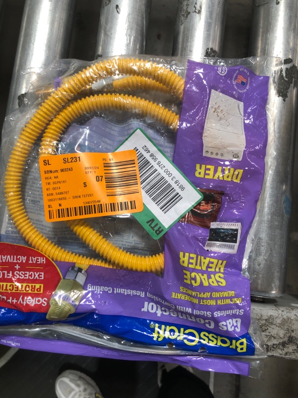 Photo 2 of 1/2 in. MIP x 1/2 in. MIP x 48 in. Gas Connector (3/8 in. O.D.) with Safety+Plus2 Thermal Excess Flow Valve (28,300 BTU)
