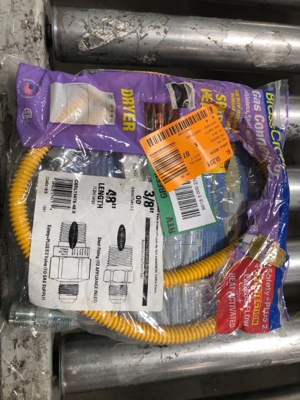 Photo 2 of 1/2 in. MIP x 1/2 in. MIP x 48 in. Gas Connector (3/8 in. O.D.) with Safety+Plus2 Thermal Excess Flow Valve (28,300 BTU)