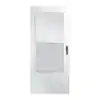 Photo 1 of 36 in. x 80 in. White Universal 3/4-Light Aluminum Storm Door with Black Hardware
