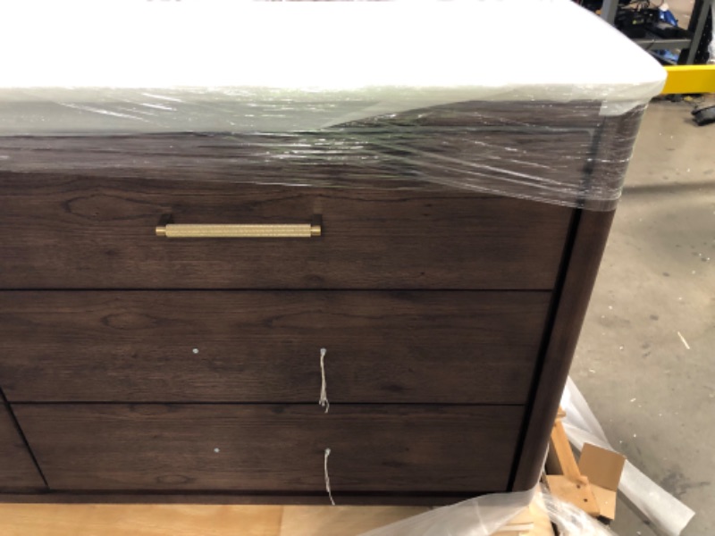 Photo 2 of ***PALLETIZED ITEM - TRUCK/TRAILER PICKUP ONLY - MISSING PARTS - SEE COMMENTS***
Vinnova Porto 72" Wood Double Bath Vanity with 6 Drawers in Aged Dark Brown