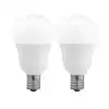 Photo 1 of 60-Watt Equivalent A15 Intermediate E17 Dimmable CEC White glass LED Ceiling Fan Light Bulb, Bright White 3000K (2-Pack)
