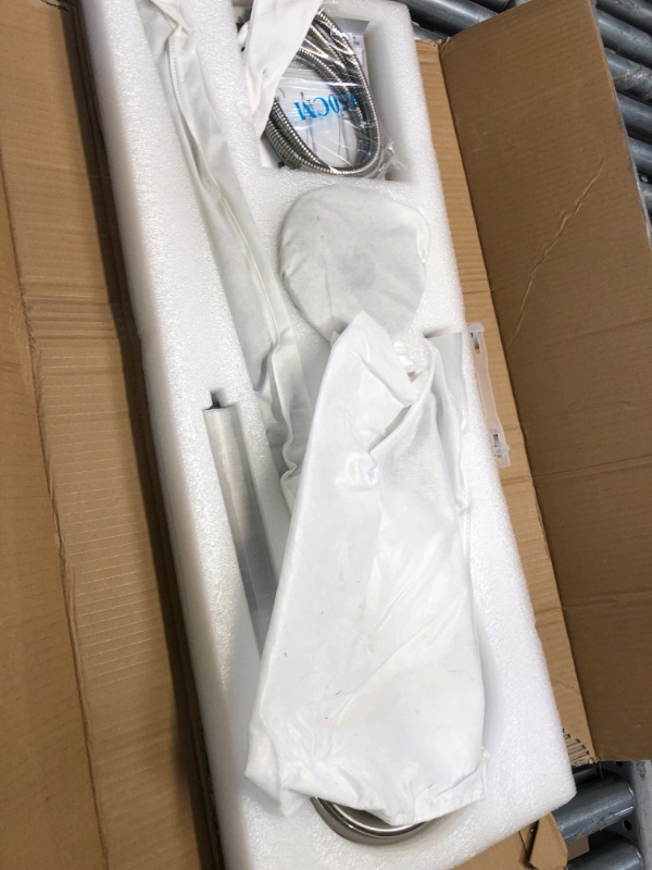 Photo 1 of **NONREFUNDABLE**FOR PARTS OR REPAIR**SEE NOTES**
1-Handle Freestanding Floor Mount Tub Faucet Bathtub Filler with Hand Shower in Brush Nickel
