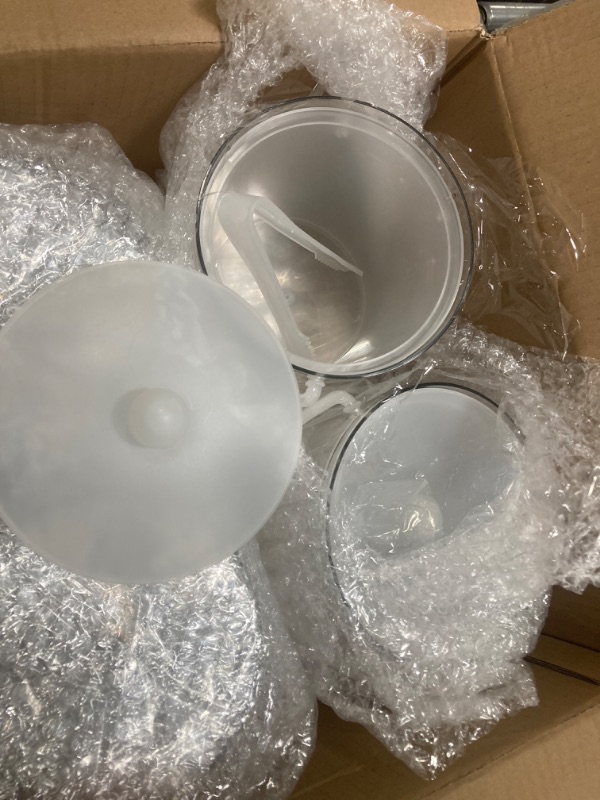 Photo 1 of Baderke 4 Pcs Ice Bucket for Parties Double Wall Acrylic Ice Buckets with Lid Clear Wine Bucket with Tongs Drink Champagne Cooler Portable Ice Container Bottles for Home Bar Chilling Beer Beverage