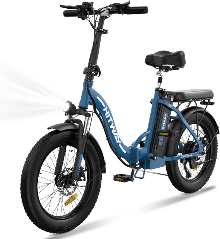 Photo 1 of **** MISSING HARDWARE, CANNOT FULLY TEST ***  ****Electric Bike for Adults, 20" Fat Tire E Bike 750W 20MPH Removable Folding Electric Bike, 48V/14Ah Battery 55-120KM,All Terrain tire Electric Bicycles