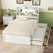 Photo 1 of ****sTOCK PHOTO REFERENCE ONLY **** Full size captain bed white FUW02-WH2