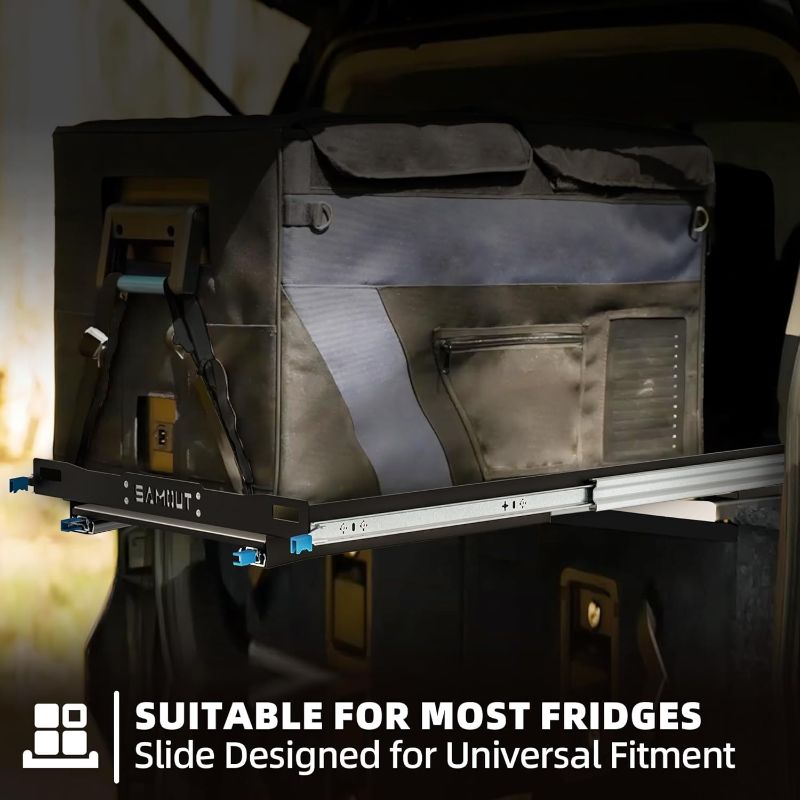 Photo 3 of (READ FULL POST) Fridge Slide with Chopping Board, Inner 39.2 x 22.4in, Vehicle Refriderator Slider with 4 Buckle Straps, Max 287 LBS, 3rd Gen Fridge Slide 40" with Cutting Table