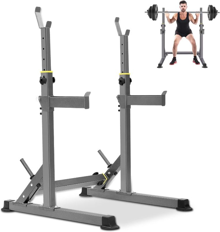 Photo 1 of 
Adjustable Squat Rack,Multi-Function Barbell Rack for Weight Lifting and Home Gym Fitness Workout Portable Squat Bench Press