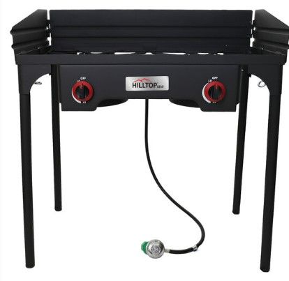 Photo 1 of ***USED - MISSING LEGS - SEE COMMENTS***
Hilltop Gear Cast-Iron 2-Burner Stove with Windscreen