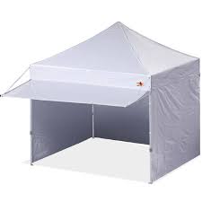 Photo 1 of ABCCANOPY
10 ft. x 10 ft. White Commercial Instant Shade Pop Up Canopy Tent with Sidewall Panel and Awning