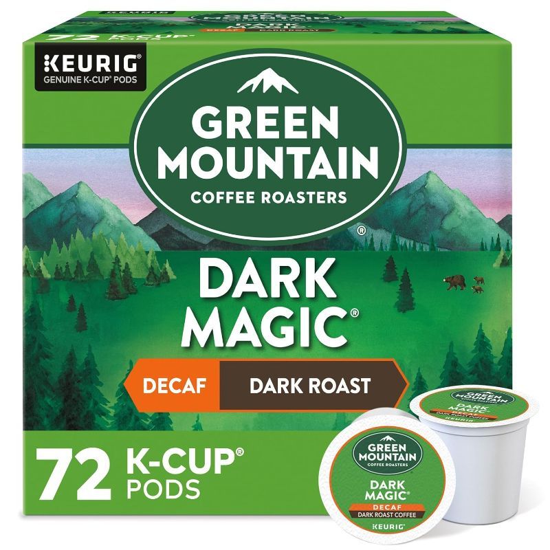 Photo 1 of 
Green Mountain Coffee Roasters Dark Magic Decaf Keurig Single-Serve K-Cup pods, Dark Roast Coffee, 72 Count (6 Packs of 12)