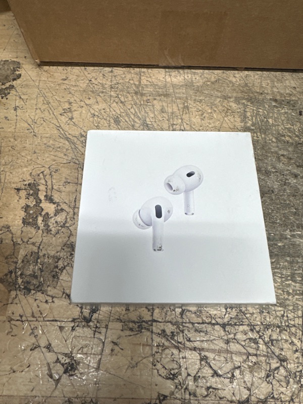 Photo 6 of Apple AirPods Pro (2nd Generation) Wireless Ear Buds with USB-C Charging, Up to 2X More Active Noise Cancelling Bluetooth Headphones, Transparency Mode, Adaptive Audio, Personalized Spatial Audio (S#-C3VO76VM04) (FACTORY SEALED)