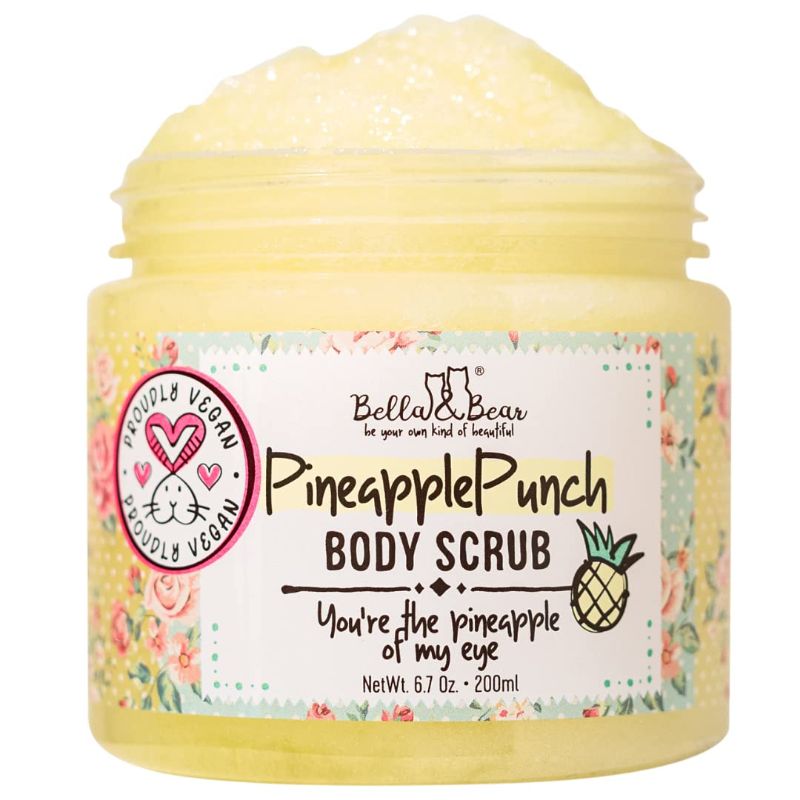 Photo 1 of Bella & Bear Pineapple Body Scrub Exfoliator - Vegan Bulk (6.7oz) x 12 Pack