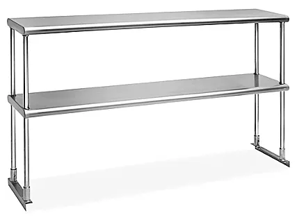 Photo 1 of (usedDouble Tier Stainless Steel Overshelves - 60 x 12"