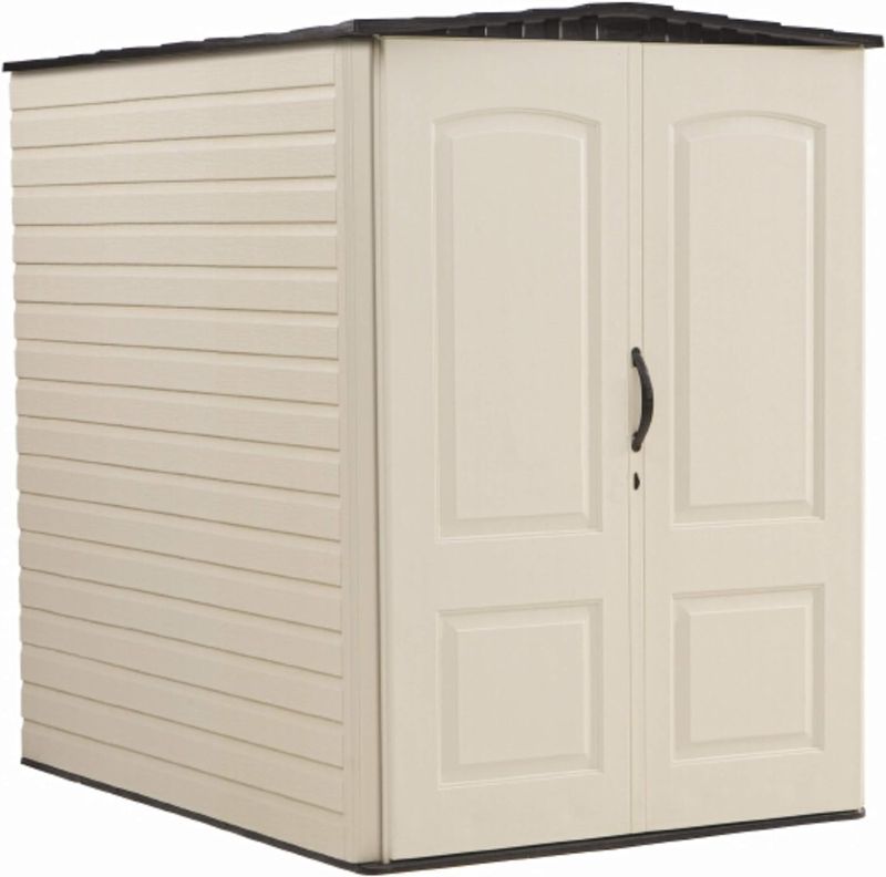 Photo 1 of **STOCK PHOTO FOR REFERENCE ONLY**
Rubbermaid Large Vertical Resin Outdoor Storage Shed With Floor ( 4.1x 2.5 Ft), Weather Resistant,