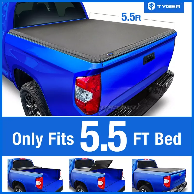 Photo 1 of  5.5' Bed Soft Tri-fold Tonneau Cover TYGER T3
