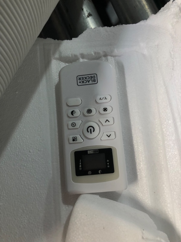 Photo 3 of ***USED - POWERS ON - UNABLE TO TEST FURTHER - NO PACKAGING - MISSING NUMEROUS PARTS - SEE PICTURES***
BLACK+DECKER 10,000 BTU Portable Air Conditioner up to 450 Sq.Ft. with Remote Control,White White 1 Count (Pack of 1)