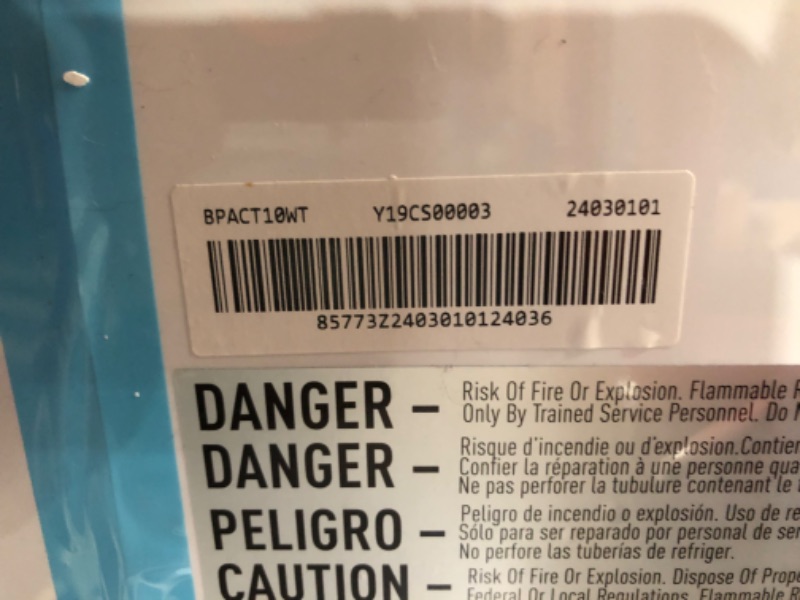 Photo 8 of ***USED - POWERS ON - UNABLE TO TEST FURTHER - NO PACKAGING - MISSING NUMEROUS PARTS - SEE PICTURES***
BLACK+DECKER 10,000 BTU Portable Air Conditioner up to 450 Sq.Ft. with Remote Control,White White 1 Count (Pack of 1)