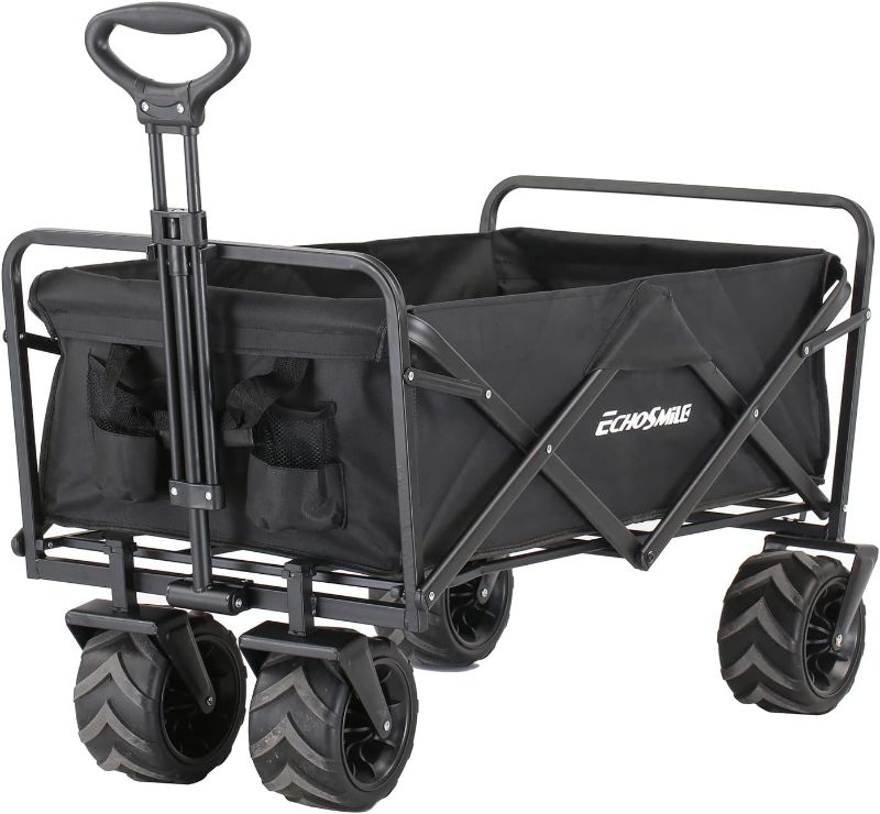 Photo 1 of 
Kent Wagon with Big Wheels, Heavy Duty 350 Lbs Capacity Collapsible For Outdoor,Camping Grocery Sports Beach Portable Adjustable Folding Utility...
Color:Black