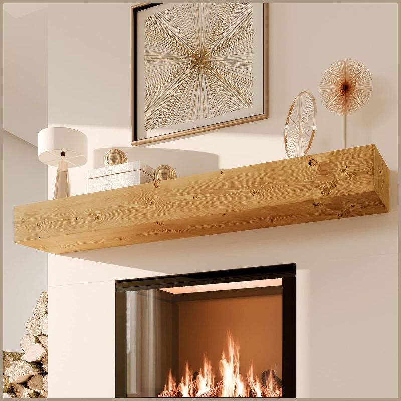 Photo 1 of 
Avana Fireplace Mantel - Wall-Mounted Mantles for Over Fireplace - Farmhouse Fireplace Mantle Shelves - Handcrafted Wood Fireplace Mantels - Floating Mantel...
Color:Rustic Natural
Size:72 X 8 X 5