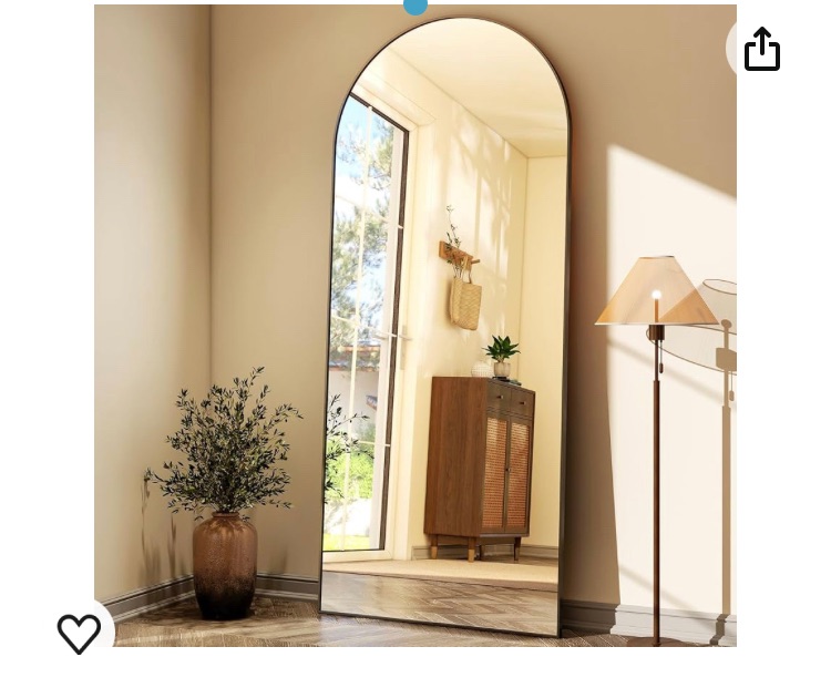 Photo 1 of 71"×26" Arched Full Length Mirror Large Wall Mounted Floor Mirror Large Arched Mirror Full Length Aluminum Alloy Frame Full Body Mirror for Bathroom Living Room Bedroom and Entryway Black