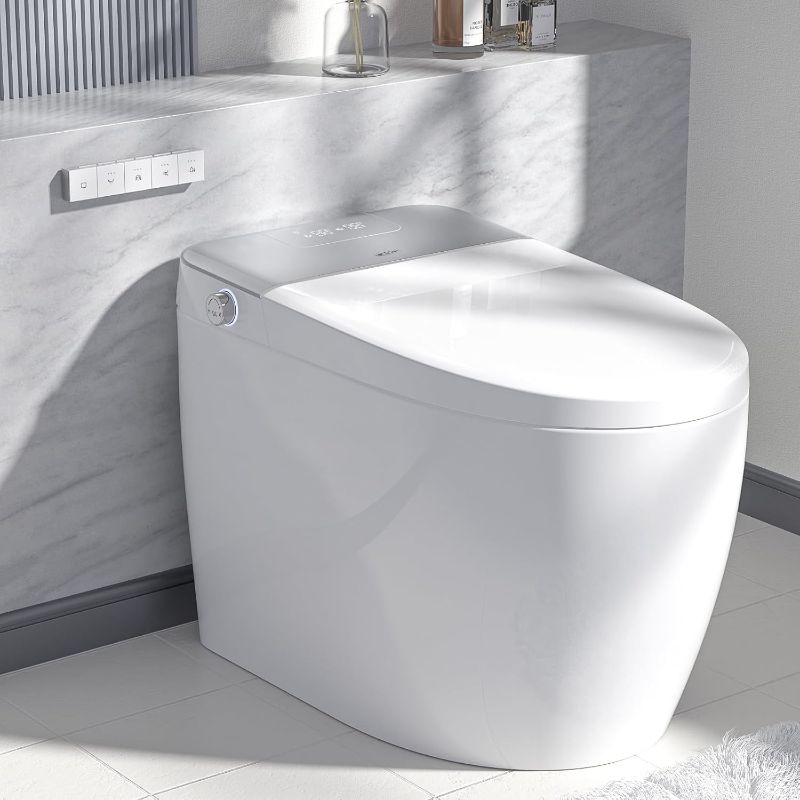 Photo 1 of 
LEIVI T162A Smart Toilet, White, Ceramic & Polypropylene, Elongated, Floor Mounted, 15 x 27 x 17 inches, 90.8 pounds, 3-Year Warranty