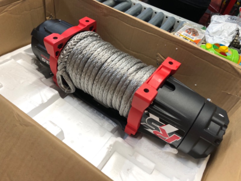 Photo 6 of ***USED - MISSING NUMEROUS PARTS - SEE PICTURES - UNABLE TO TEST***
X-BULL Winch-13500 lb. Load Capacity Electric Winch -12V DC Power for Towing Truck Off Road, 2 in 1 Wireless Remote,13500 XRS Series