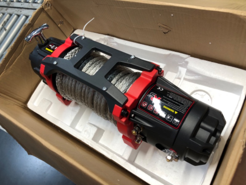 Photo 7 of ***USED - MISSING NUMEROUS PARTS - SEE PICTURES - UNABLE TO TEST***
X-BULL Winch-13500 lb. Load Capacity Electric Winch -12V DC Power for Towing Truck Off Road, 2 in 1 Wireless Remote,13500 XRS Series