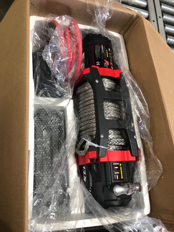 Photo 3 of ***USED - MISSING NUMEROUS PARTS - SEE PICTURES - UNABLE TO TEST***
X-BULL Winch-13500 lb. Load Capacity Electric Winch -12V DC Power for Towing Truck Off Road, 2 in 1 Wireless Remote,13500 XRS Series