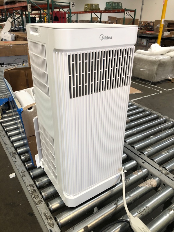 Photo 3 of ***(PARTS ONLY/ NO RETURNS OR REFUNDS NON FUNCTIONING MOTOR)***
 Midea 8,500 BTU ASHRAE (5,000 BTU SACC) Portable Air Conditioner Smart Control, Cools up to 150 Sq. Ft., with Dehumidifier & Fan mode, Easy- to-use Remote Control & Window Installation Kit I