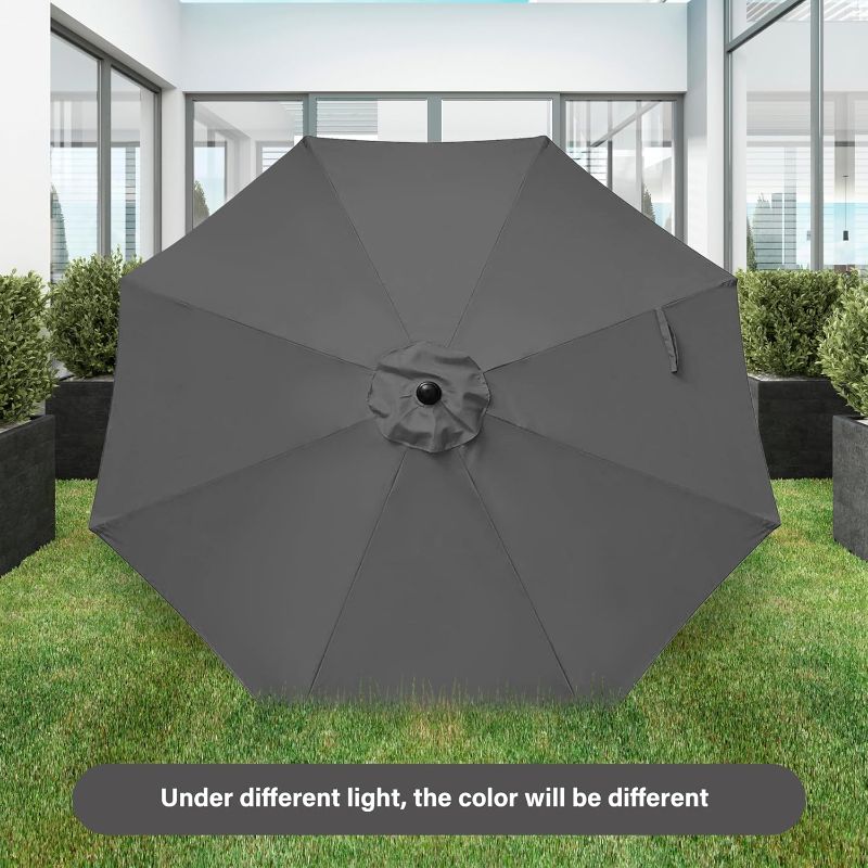 Photo 1 of  9FT Outdoor Patio Umbrella Table Market Umbrella with Push Button Tilt and Crank