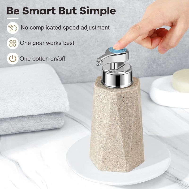 Photo 1 of Automatic Soap Dispenser Liquid Hand Free Soap Dispenser Rechargeable Soap Dispenser Touchless Lotion Soap Dispenser Smart Electric Auto Dish Soap Dispenser for Bathroom, Kitchen, Commercial
