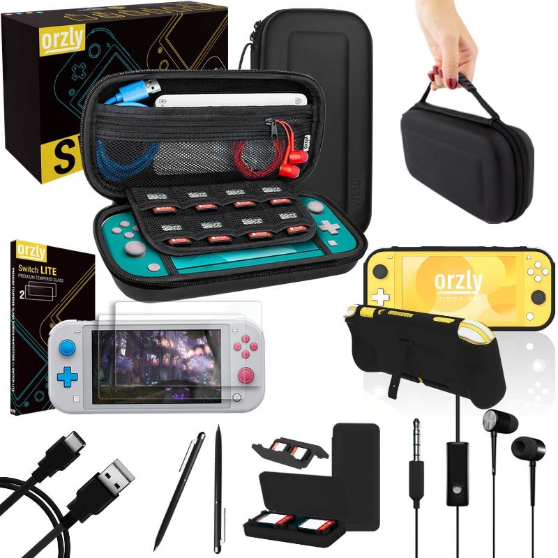 Photo 1 of (MISSING ACCESSORIES) Stock Photo for Reference Only

Orzly Switch Lite Accessories Bundle - Case & Screen Protector for Nintendo Switch Lite Console, USB Cable, Games Holder, Comfort Grip Case, Headphones, Thumb-Grip Pack & More (Orzly Gift Pack)