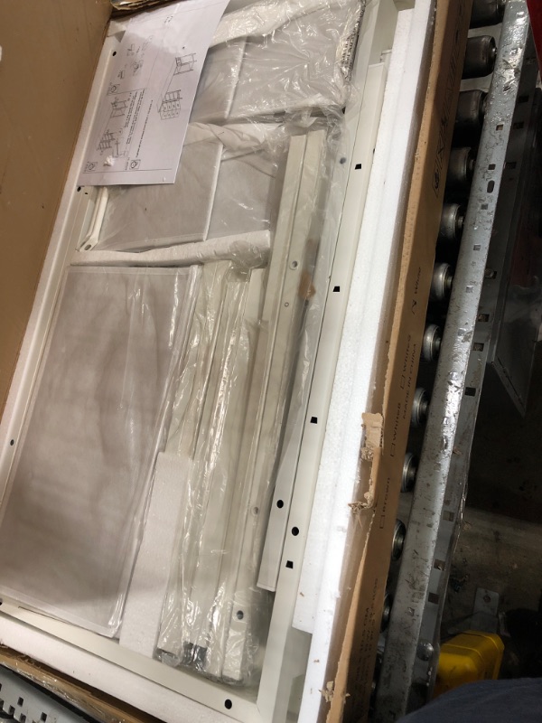 Photo 1 of Lufeiya White Computer Desk with Drawers and Storage Shelves