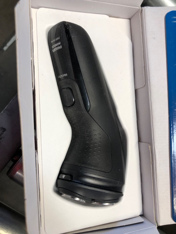 Photo 2 of *MISSING PARTS* Philips Norelco Shaver 2400, Rechargeable Cordless Electric Shaver with Pop-Up Trimmer, X3001/90 Black Shaver 2000