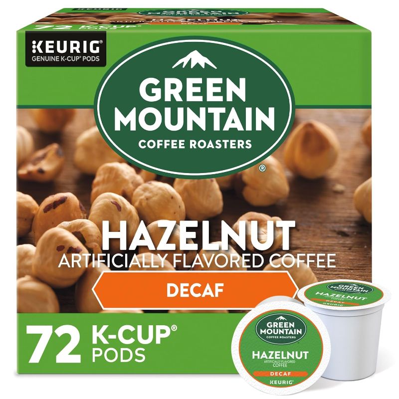 Photo 1 of (READ FULL POST) Green Mountain Coffee Roasters Hazelnut Decaf Keurig Single-Serve K-Cup pods, Light DECAF Roast Coffee, 72 Count (6 Packs of 12)
