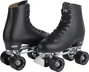 Photo 1 of **NOT EXACT SAME AS STOCK PHOTO** 
CHICAGO Skates Men's Premium Leather Lined Rink Roller Skate - Classic Black Quad Skates SIZE 10